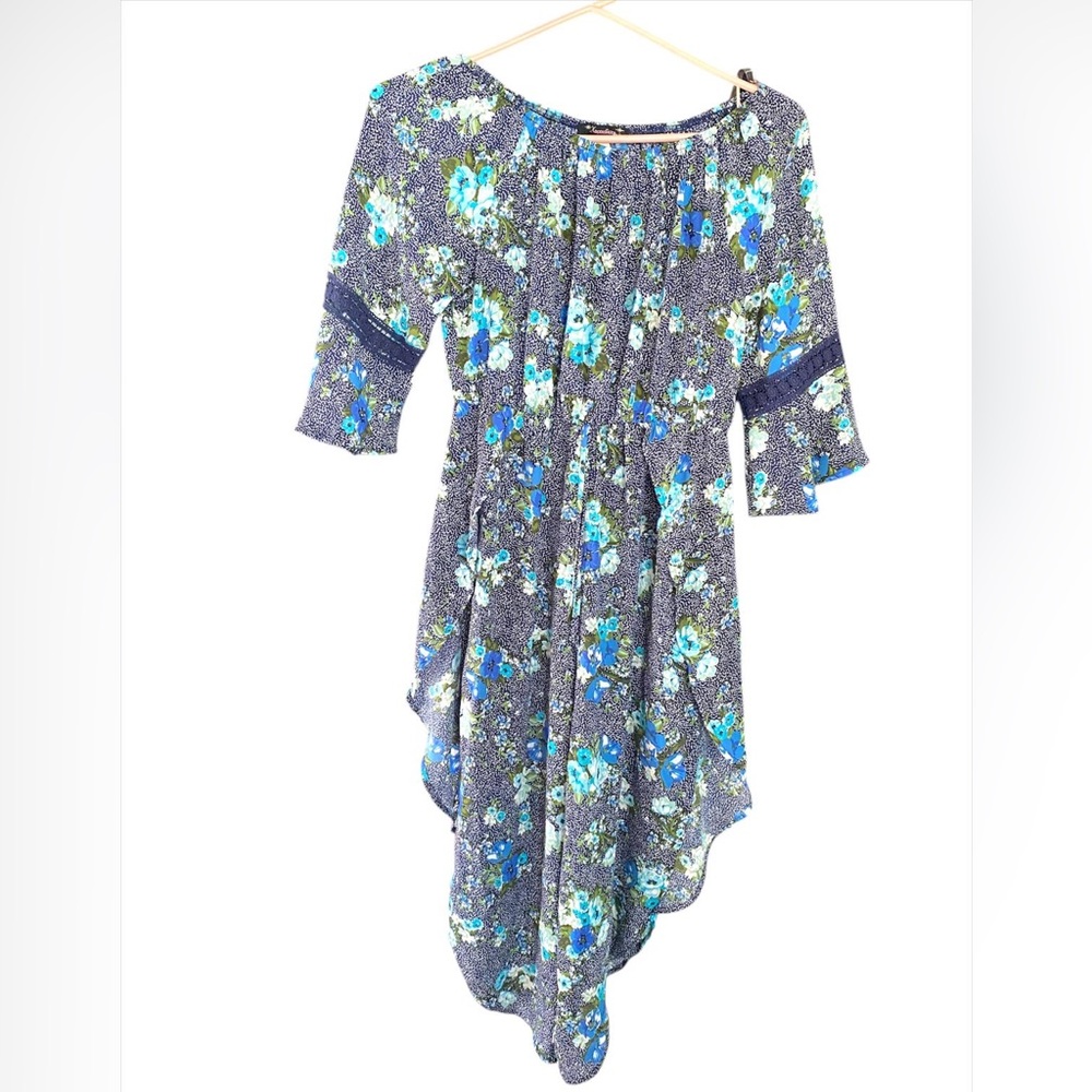 Xtraordinary Asymmetrical Blue and Green Sundress